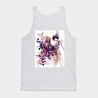 Chickadee and Fall Berries Tank Top